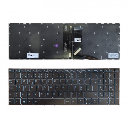 Teclado portuges para Lenovo IdeaPad 320-15iKB 320-17iKB Azul Retroiluminado