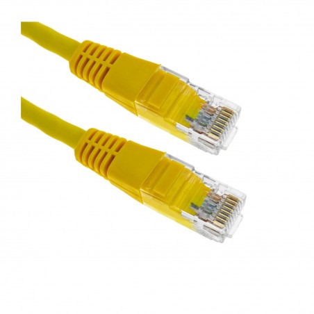 Cable de red RJ45 Cat6 UTP Cobre amarillo 1 Metros