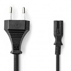 Cable de alimentación tipo 8 IEC-320-C7 2 Metros NEGRO