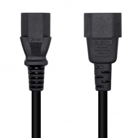 Cabo de extensão PC IEC-320 C13/C14 3 metros PRETO