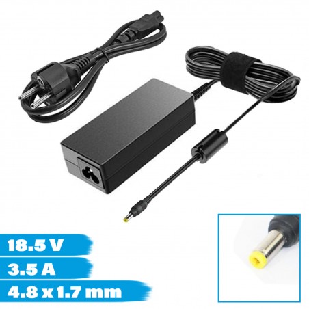 CARGADOR PARA HP 4.8X1.7MM | 18.5V 3.5A 65W